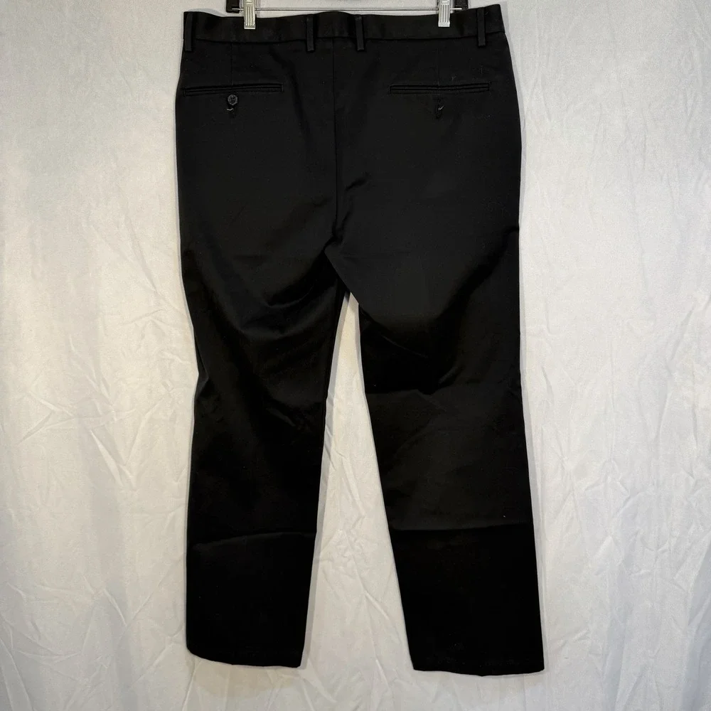 Dockers Pants Signature Khaki Slim Fit‎ D1 Chino Casual Black 36x30 Men's